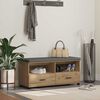 vidaXL Пейка за коридор Дъб 100 x 38 x 46 см ПДЧ и тапицерийна тъкан