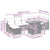 vidaXL Градински Софа Комплект с възглавница 8 pcs Бежово Полиратан