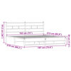 vidaXL Метална рамка за легло, без матрак, кафяв дъб, 183x213 см