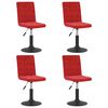 vidaXL Въртящи трапезни столове, 4 бр, виненочервени, кадифе