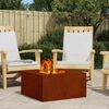 vidaXL Огнище Кафяво 60 x 60 x 30 cm Патинираща стомана