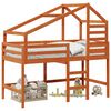 vidaXL Рамка за таванско легло Восъчен Кафяв 90 x 190 cm