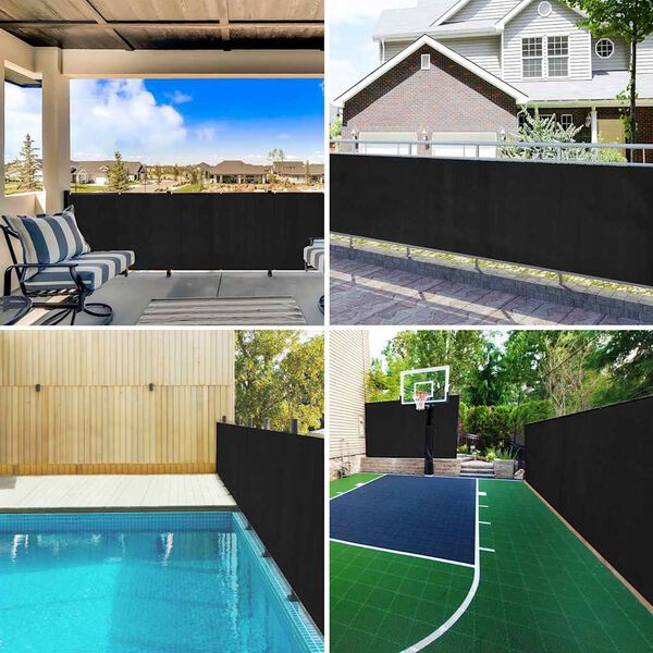 vidaXL Засенчваща мрежа черна 1,5x10 м HDPE 75 г/м&sup2;