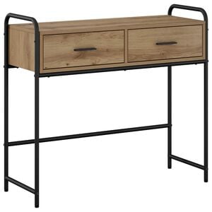 vidaXL Конзолна маса Дъб артизан 90 x 33 x 80,5 см Инженерна дървесина