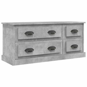 vidaXL ТВ шкаф, бетонно сиво, 100x31,5x45 см, инженерно дърво