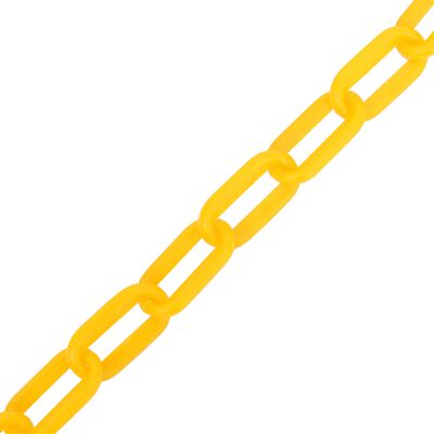 vidaXL Предупредителна верига, жълта, 100 м, Ø6 мм, пластмаса