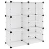 vidaXL Етажерка за обувки, прозрачна, 84x31,5x93 см, PP