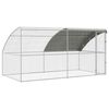 vidaXL Клетка за пилета с 1 врата 2 бр. Сребрист 400x200x200см
