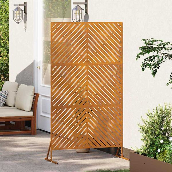 vidaXL Екран за уединение Сив 100 x 50 x 180 см Стомана