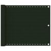 vidaXL Балконски параван, тъмнозелен, 75x300 см, HDPE