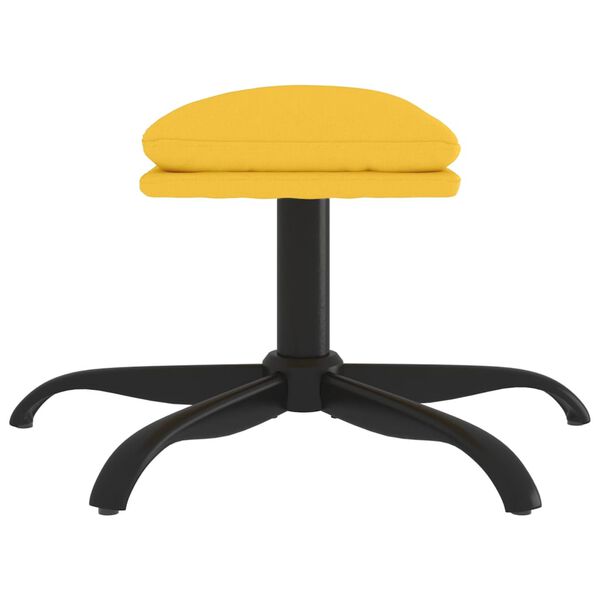 vidaXL Табуретка, горчица жълта, 60x60x36 см, текстил