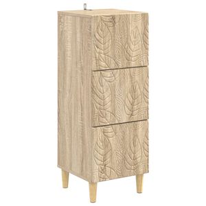 vidaXL Чекмеджетен шкаф Дъб сонома 33 x 34,5 x 90 см