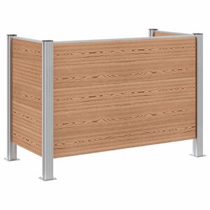 vidaXL Оградка за кошче Кафяво 161 x 85 x 115 см Алуминий и WPC