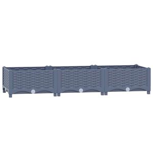 vidaXL Повдигната леха, 120x40x23 см, полипропилен
