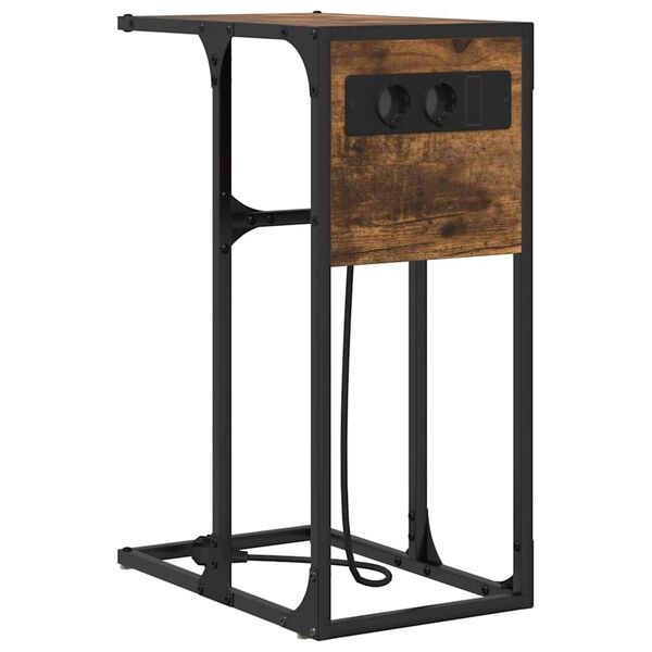 vidaXL Нощен шкаф Димян дъб 41,5 x 26 x 60,5 см Инженерно дърво