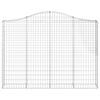 vidaXL Габионни кошници арка 14 бр 200x30x140/160см поцинковано желязо