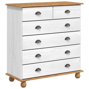 vidaXL Шкаф с чекмеджета с чекмедже ASKIM Бяло 91 x 40 x 95,5 см