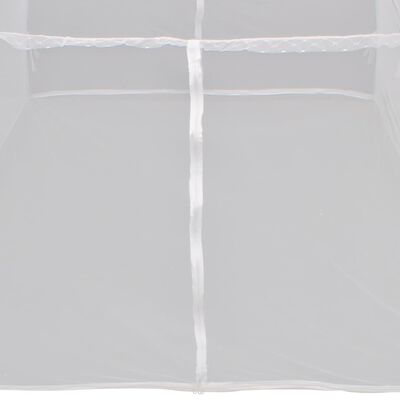 vidaXL Палатка за къмпинг, 200x120x130 см, фибростъкло, бяла