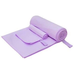 vidaXL Комплект Спортни Хавлии 2 бр. Лилаво 50 x 30 cm, 200 x 100 cm