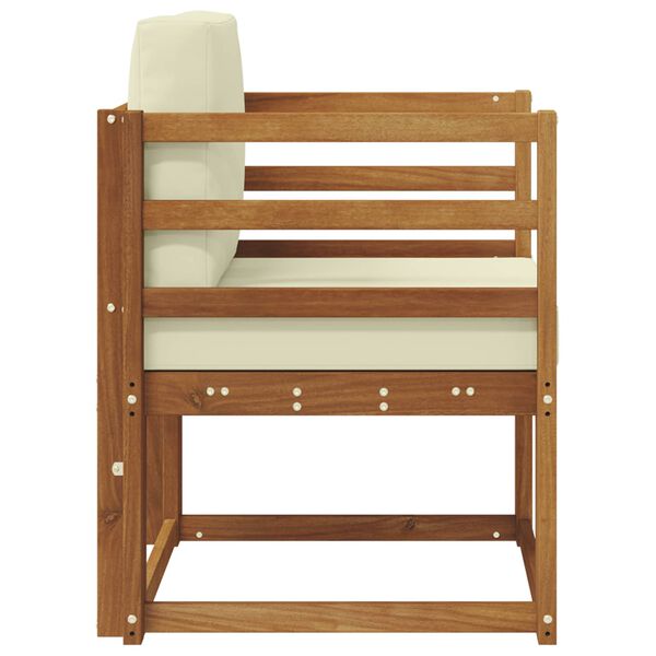 vidaXL Комплект дивани за открито Солидно акациево дърво и полиестер