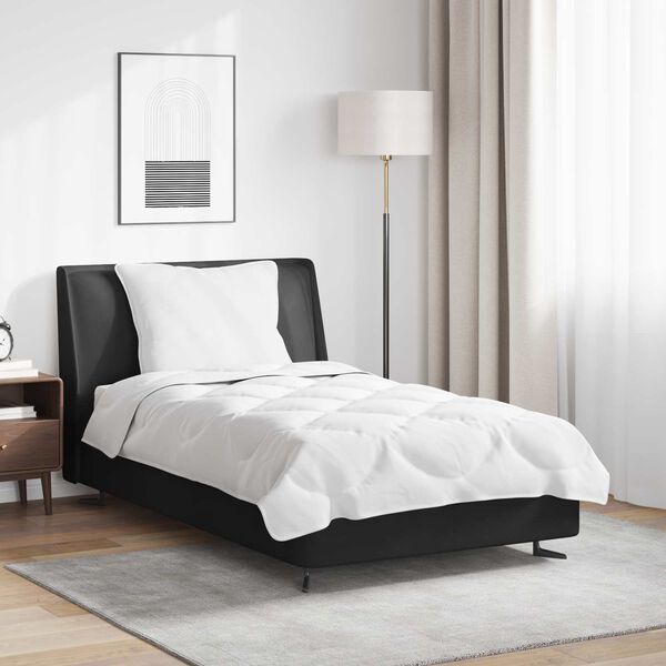 vidaXL Комплект завивки с възглавница 2 pcs Бяло Микрофибър