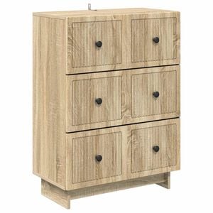 vidaXL Чекмеджетен шкаф Дъб сонома 66 x 34,5 x 90 см