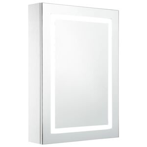 vidaXL LED шкаф с огледало за баня, 50x13x70 см