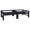 vidaXL Педестал за пералня 2 pcs Черен 124,5 x 61,5 x 32,5 см Стомана