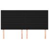 vidaXL Табла за легло, черна, 160x5x118/128 см, плат