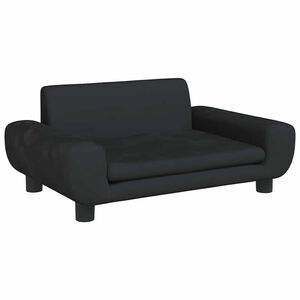 vidaXL Кучешко легло черно 70x45x33 см кадифе