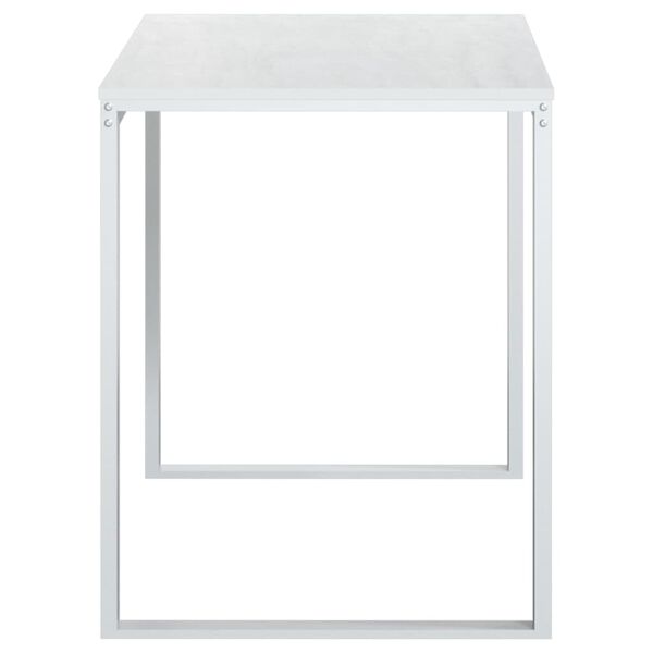 vidaXL Компютърно бюро, бяло, 110x60x73 см, ПДЧ