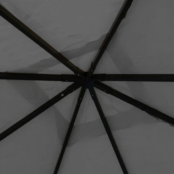 vidaXL Беседка, 4x4x3 м, антрацит, 180 г/м&sup2;