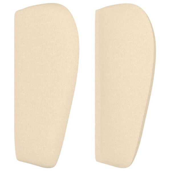 vidaXL Горна табла за легло с уши, кремава, 103x23x78/88 см, плат