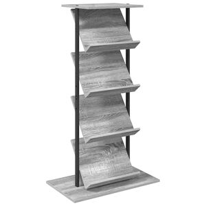 vidaXL Етажерка за списания Сив Сонома 68 x 40 x 123.5 см