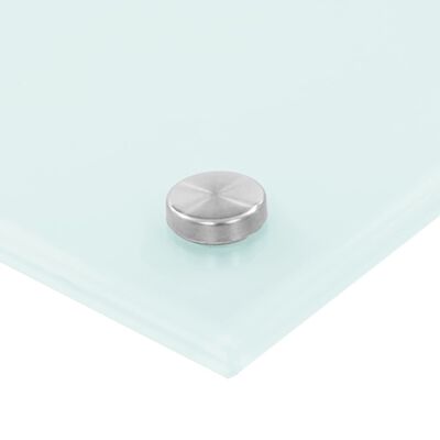 vidaXL Кухненски гръб, бял, 100x50 см, закалено стъкло