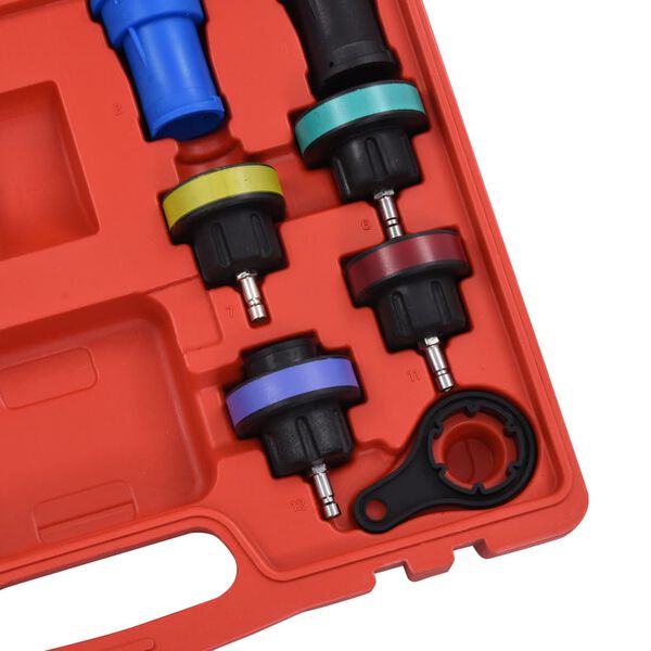 vidaXL Тестер за налягането в охладителната система от 18 части