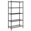 vidaXL 5-етажен стелаж за съхранение 90x35x180 см черен 250 кг