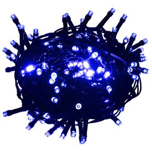 vidaXL Светещ стринг с 400 сини LED, 40 м, 8 светлинни ефекта