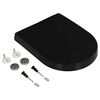 vidaXL Тоалетна седалка, плавно затваряне, бърз монтаж/демонтаж, черна