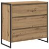vidaXL Служебен шкаф Дъб Артизан 79 x 36 x 75.5 см Инженерна дървесина