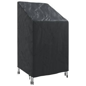 vidaXL Покривало за градински стол Черно 70 x 70 x 85 / 125 cm 210D плат