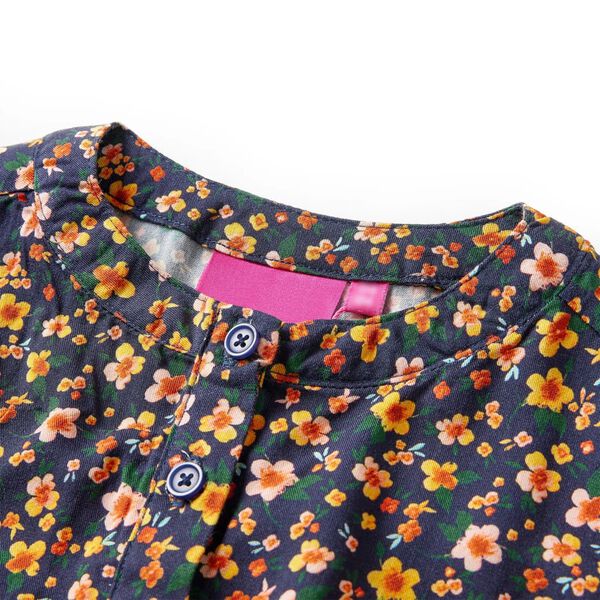 Детска рокля с дълъг ръкав, тъмносиня, 92