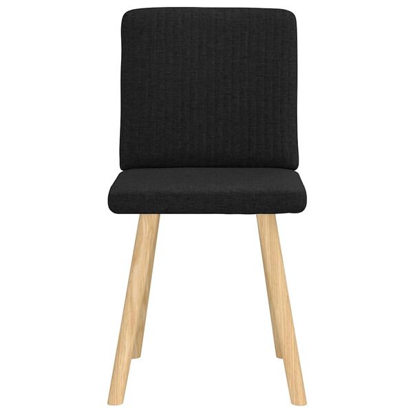 vidaXL Трапезни столове, 2 бр, черни, текстил