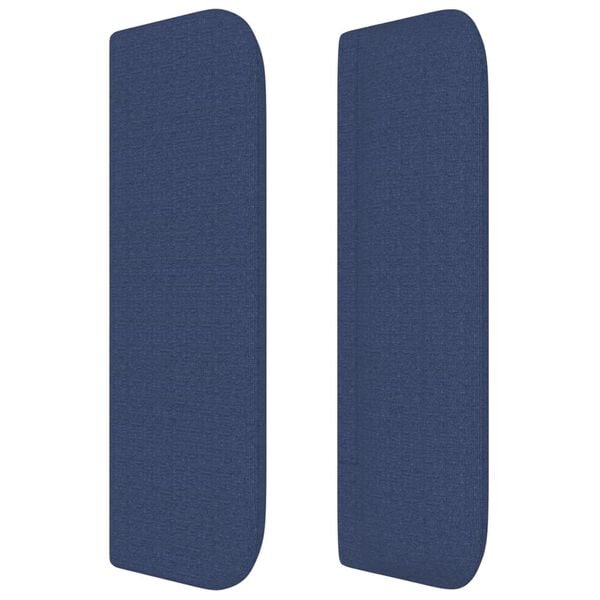 vidaXL Горна табла за легло, синя, 103x16x78/88 см, плат