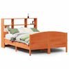 vidaXL Легло с етажерка за книги, без матрак, 150x200 см, бор масив