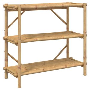 vidaXL 3-етажен рафт 100x40x90 см бамбук