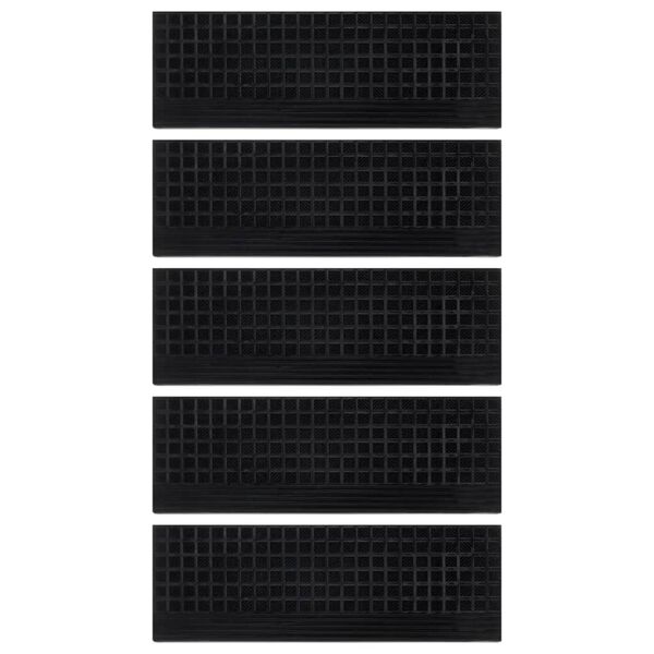 vidaXL Постелки за стъпала 5 бр 25x75 см гума