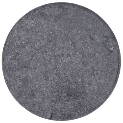 vidaXL Плот за маса, сив, Ø50x2,5 см, мрамор