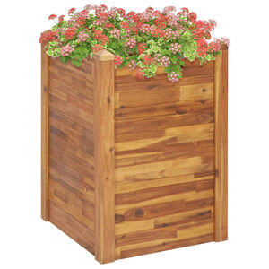 vidaXL Градинска повдигната леха, 60x60x84 см, акациево дърво масив
