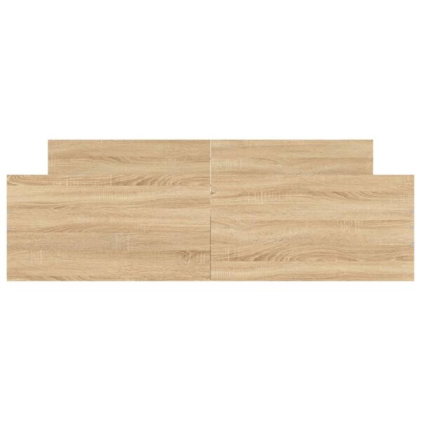 vidaXL Рамка за легло с горна и долна табла, сонома дъб, 160x200 см